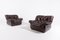 Sculptural Leather Armchairs, Italy, 1970s, Set of 2, Image 1