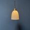 Opaline Glass Hanging Lamp with Brass Fixture 4