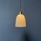 Opaline Glass Hanging Lamp with Brass Fixture, Image 4