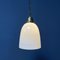 Opaline Glass Hanging Lamp with Brass Fixture 3