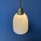 Opaline Glass Hanging Lamp with Brass Fixture 8