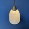 Opaline Glass Hanging Lamp with Brass Fixture, Image 8