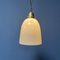 Opaline Glass Hanging Lamp with Brass Fixture, Image 7