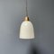 Opaline Glass Hanging Lamp with Brass Fixture 2