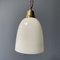 Opaline Glass Hanging Lamp with Brass Fixture 12