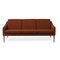 Spicy Brown Oak Mosaic Mr Olsen 3 Seater Sofa by Warm Nordic 2