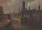 Tramonto in città del Nord Europa, olio su tavola, fine XIX secolo, Immagine 2