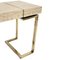 Modern Italian Travertine Top and Brass Chromed Base Console Table, 1970s 4