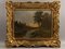 Forest & River Landscape Painting, Early 20th-Century, Oil on Board, Framed 1