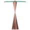 Copper Side Table with Glass Top 2