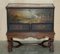 Antique Equestrian Leather Clad Painted Chest on Stand 3