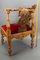 19th-Century French Louis XVI Style Carved Walnut Corner Chair 19