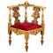 19th-Century French Louis XVI Style Carved Walnut Corner Chair, Image 1