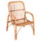 Mid-Century Italian French Riviera Rattan and Bamboo Armchair, 1960s, Image 1