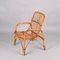 Mid-Century Italian French Riviera Rattan and Bamboo Armchair, 1960s, Image 3