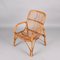 Mid-Century Italian French Riviera Rattan and Bamboo Armchair, 1960s, Image 12