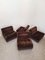 Amanta Brown Chocolat Elements by Mario Bellini for B&B Italy,1960s, Set of 4 2