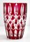 Vase Rouge en Cristal par Val Saint Lambert 6