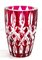Rote Vase aus Kristallglas von Val Saint Lambert 2