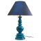 Large Chinese Table Lamp in Turquoise Glazed Ceramic, Image 1