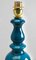 Lámpara de mesa china grande de cerámica esmaltada en turquesa, Imagen 5