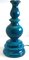 Lámpara de mesa china grande de cerámica esmaltada en turquesa, Imagen 3