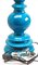 Grande Lampe de Bureau en Céramique Émaillée Turquoise 7