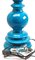 Large Chinese Table Lamp in Turquoise Glazed Ceramic 7