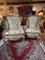 Vintage Carved High Back Armchairs, Set of 2, Image 1