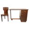 Brazilian Desk and Chair in Walnut, Set of 2 1