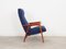 Danish Teak & Blue Fabric Armchair, 1970s, Image 8