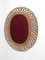 Mid-Century Rattan and Bamboo Oval Mirror, Italy, 1960s, Image 5