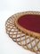 Mid-Century Rattan and Bamboo Oval Mirror, Italy, 1960s 7