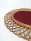 Mid-Century Rattan and Bamboo Oval Mirror, Italy, 1960s, Image 7