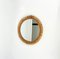 Miroir Rond Mid-Century en Bambou, Italie, 1960 3