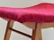 Mid-Century Red Fabric Footstool, 1970s 3