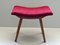 Mid-Century Red Fabric Footstool, 1970s 6