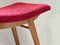 Mid-Century Red Fabric Footstool, 1970s, Image 7