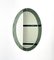 Mid-Century Oval Mirror from Cristal Art, Italy, 1960 3