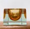 Mid-Century Sommerso Murano Glass Block Bowl, 1960s 9