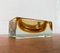 Mid-Century Sommerso Murano Glass Block Bowl, 1960s 26