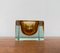 Mid-Century Sommerso Murano Glass Block Bowl, 1960s 24