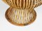 Italienischer Mid-Century Sessel aus Rattan & Binse mit Rotem Bezug 13