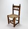 Antique Side Chair in Oak and Rush, 1700s 1