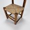 Antiker Beistellstuhl aus Eiche & Binse, 1700er 4
