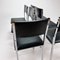 Belgium Dining Chairs in Chrome and Skai, 1960s, Set of 6 3