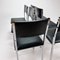Belgium Dining Chairs in Chrome and Skai, 1960s, Set of 6, Image 3