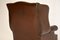 Vintage Leather Wing Back Club Chair, Image 10
