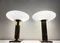 Lampade vintage in ottone e vetro opalino, set di 2, Immagine 3