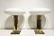 Vintage Lamps in Brass and Opaline, Set of 2 1